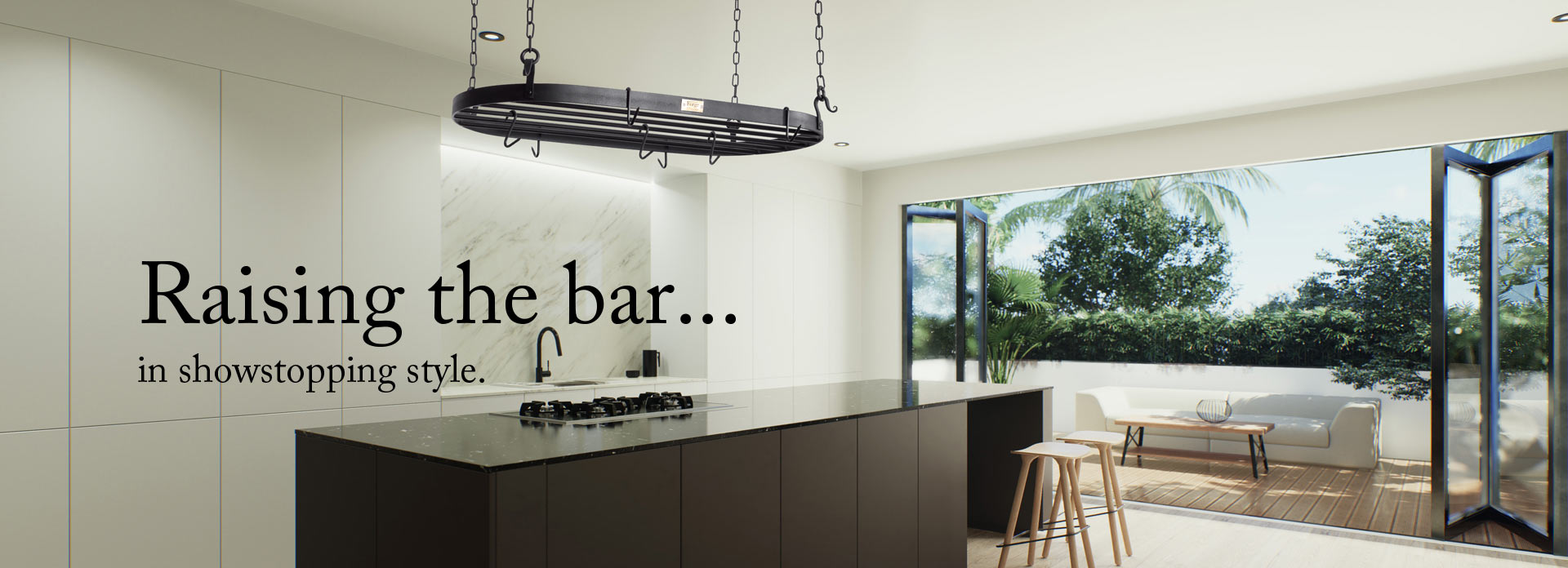 Wrought iron pan racks